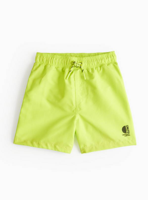 Neon Lime Swim Shorts 8 years
